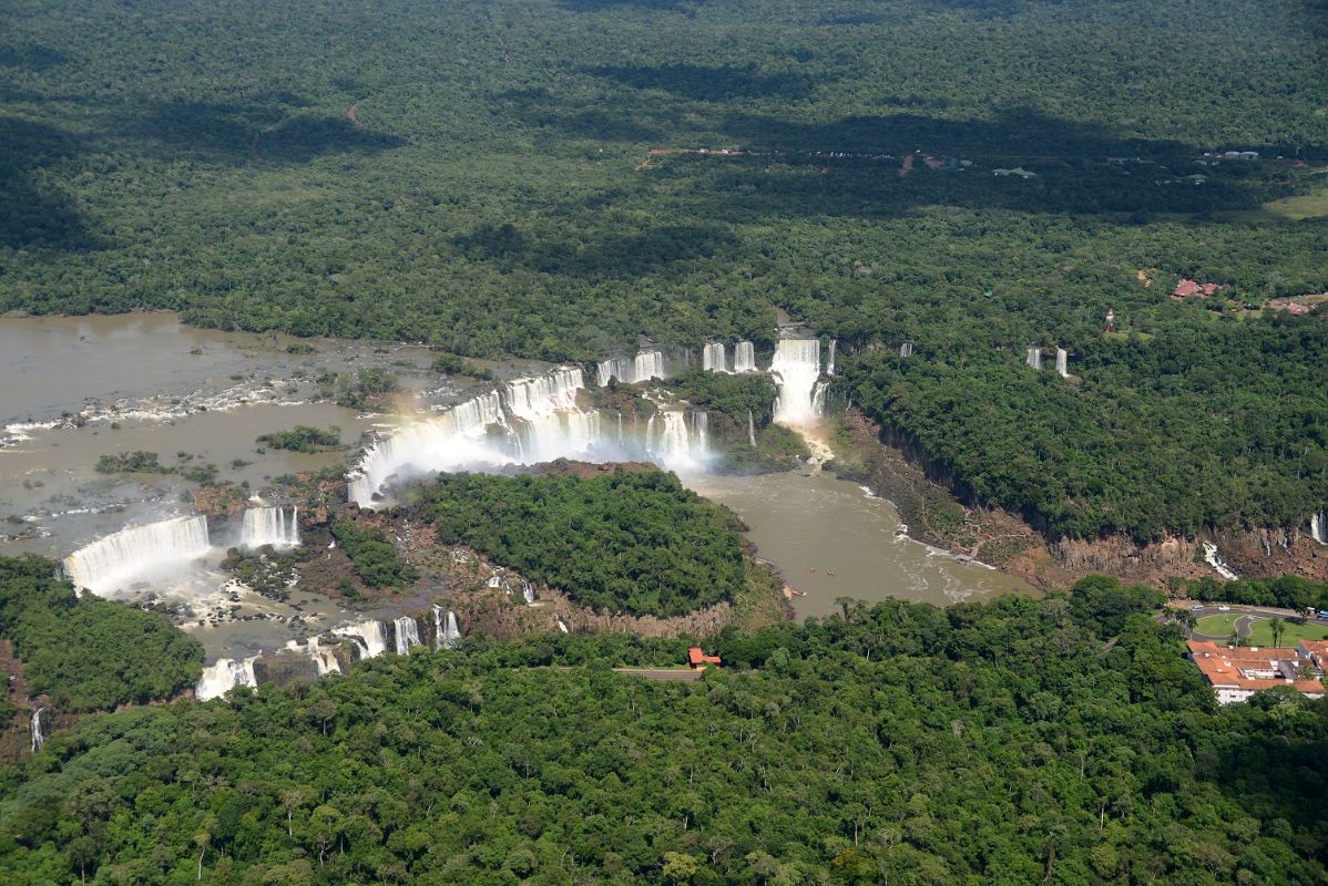 11 The Full Width Of Argentina Falls With Brazil At The Bottom From Brazil Helicopter Tour To Iguazu Falls